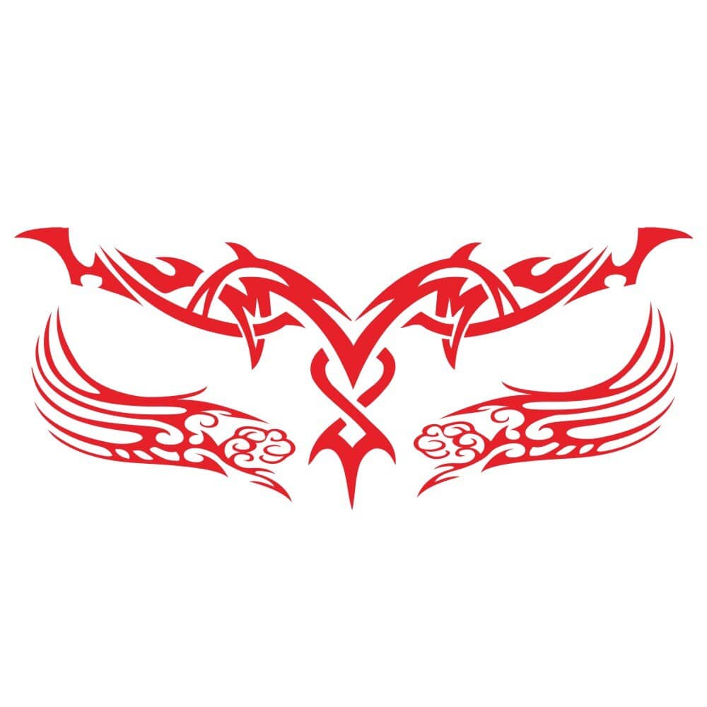 Stickers Voiture Tribal Rouge Tresor Otaku