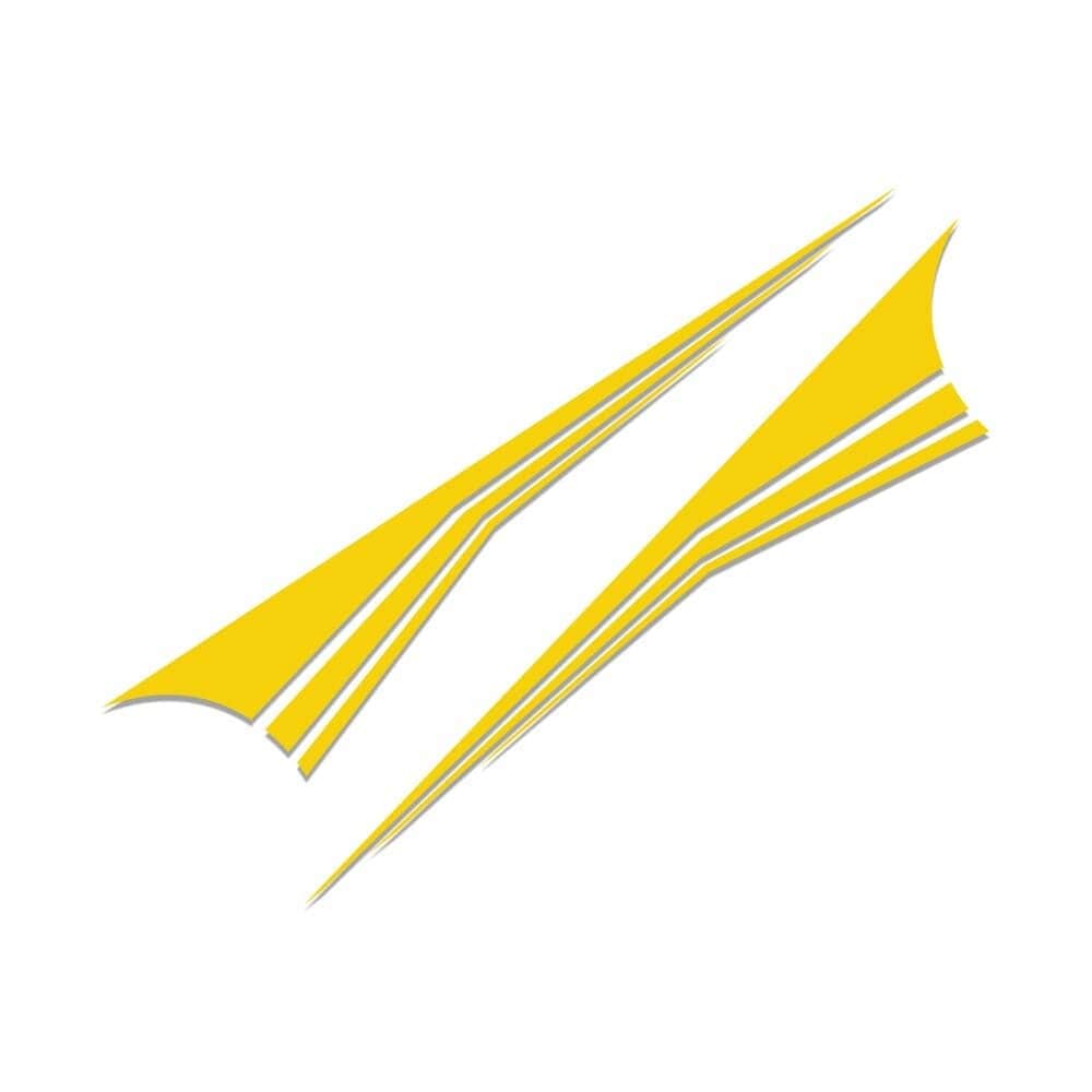 Stickers Voiture Triple Bande Jaune Tresor Otaku