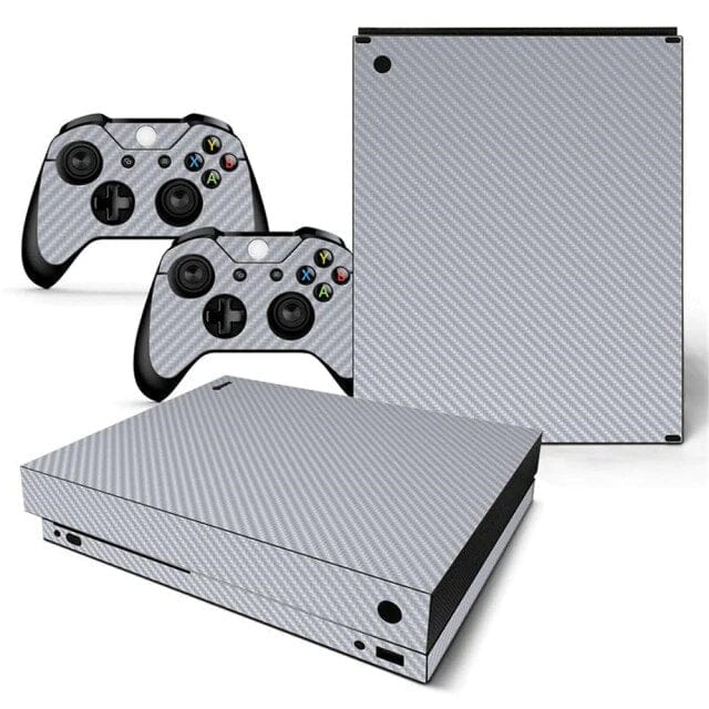 Stickers Xbox One X Carbone Gris Stickers Xbox One X Tresor Otaku