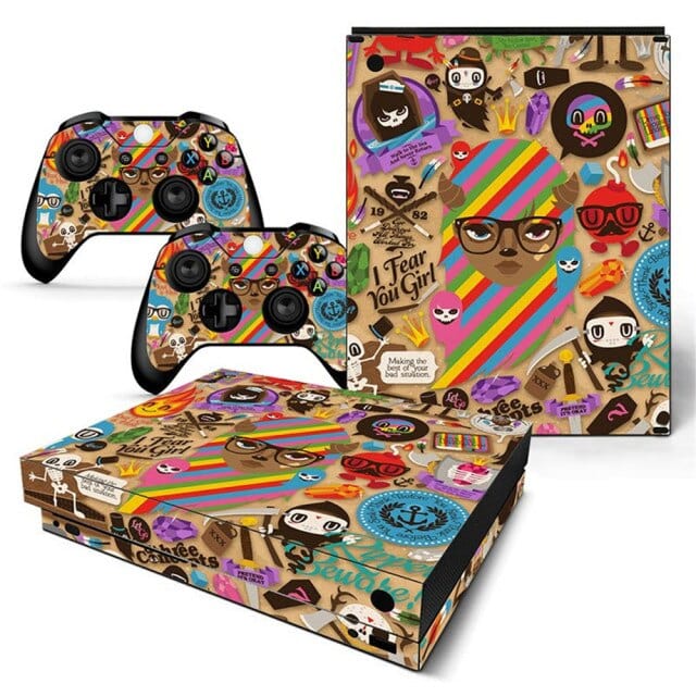 Stickers Xbox One X Hipster Stickers Xbox One X Tresor Otaku